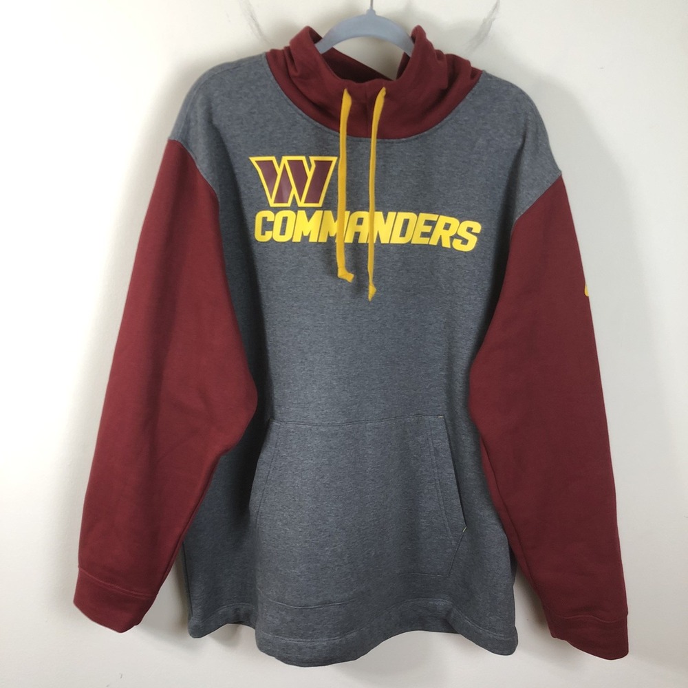 Washington Commanders Nike 2Tone Pullover Hoodie Sweatshirt Men's L Maroon Gray